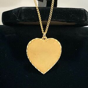 Gold Tone Heart Necklace
